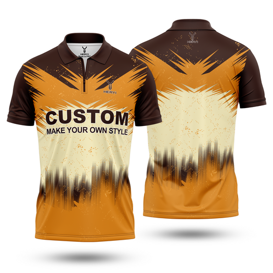 Customize High-Quality Zipper Performance Golf Polo Shirts