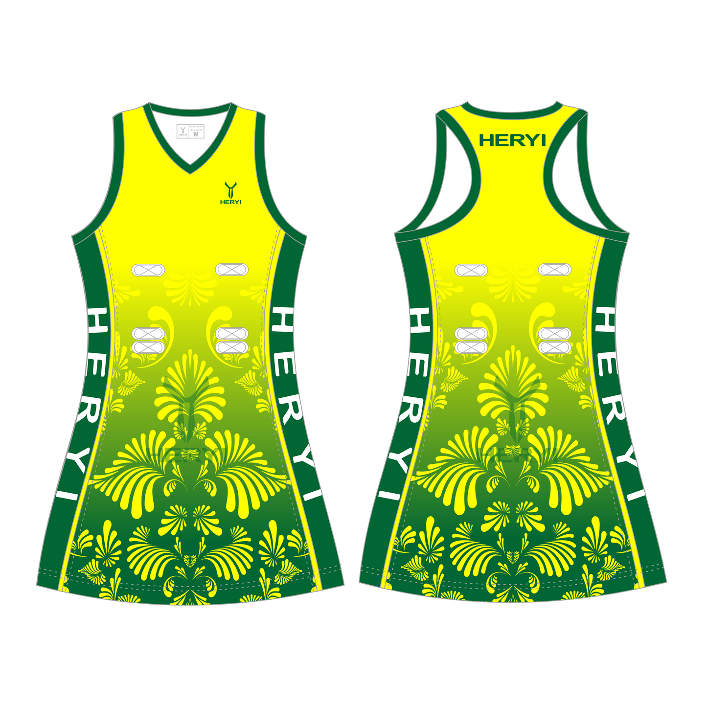 Customized flame design netball dress