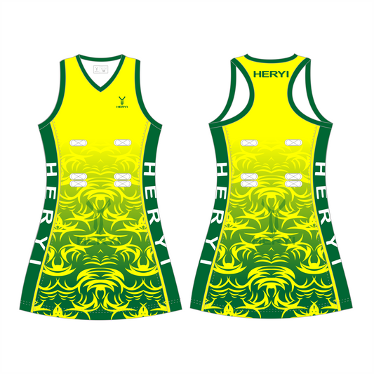 Custom netball dress V-neck