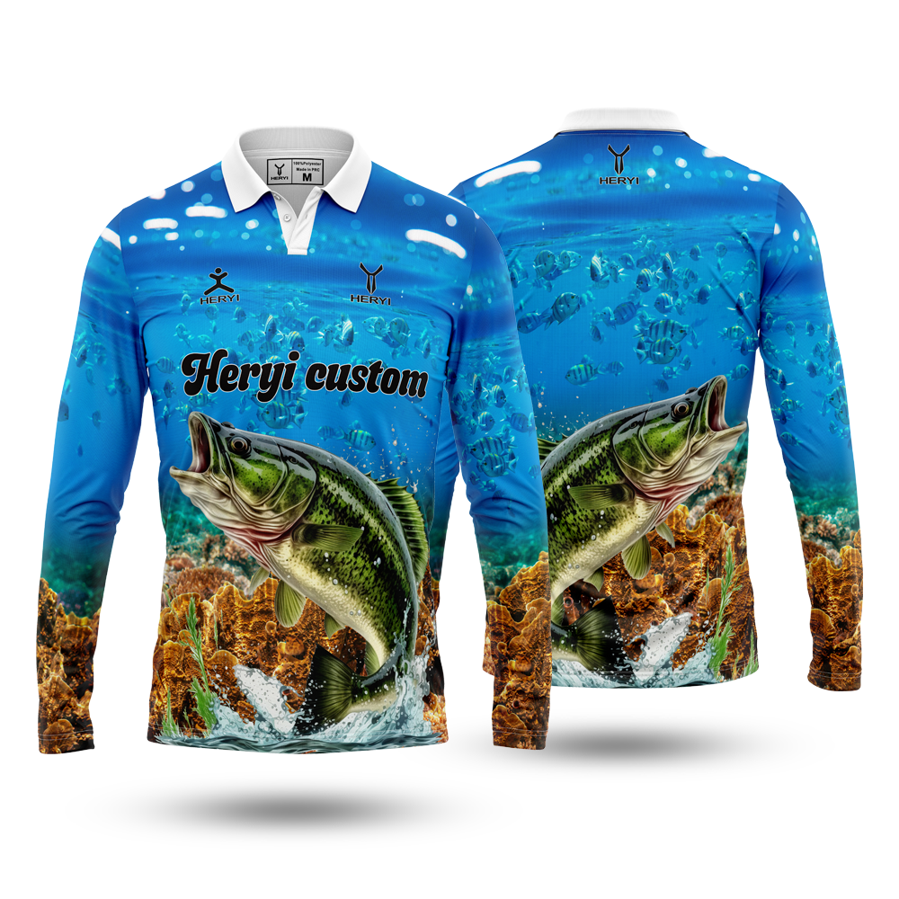 Customized personalized designed UPF50+ fishing shirt