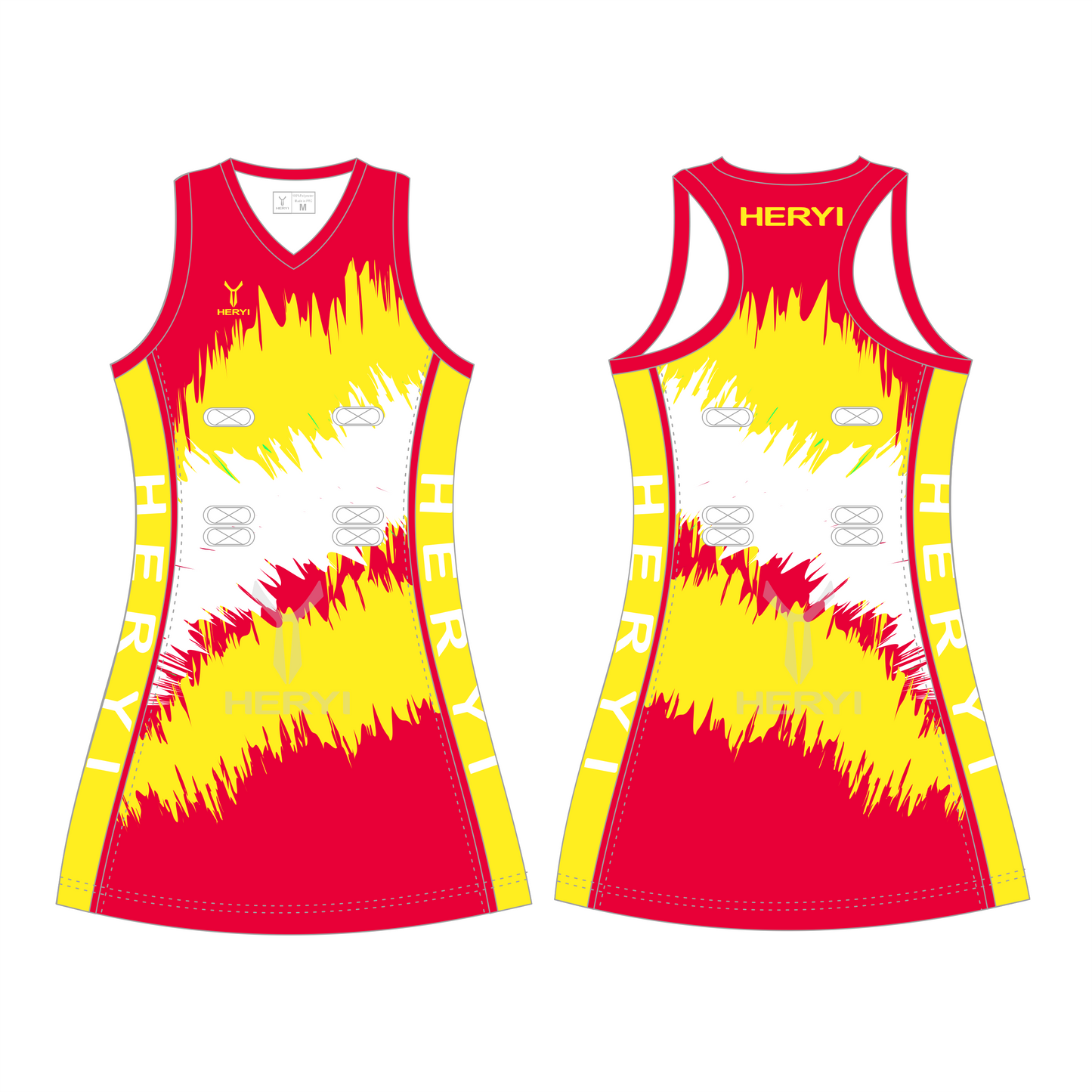 Customized flame design netball dress