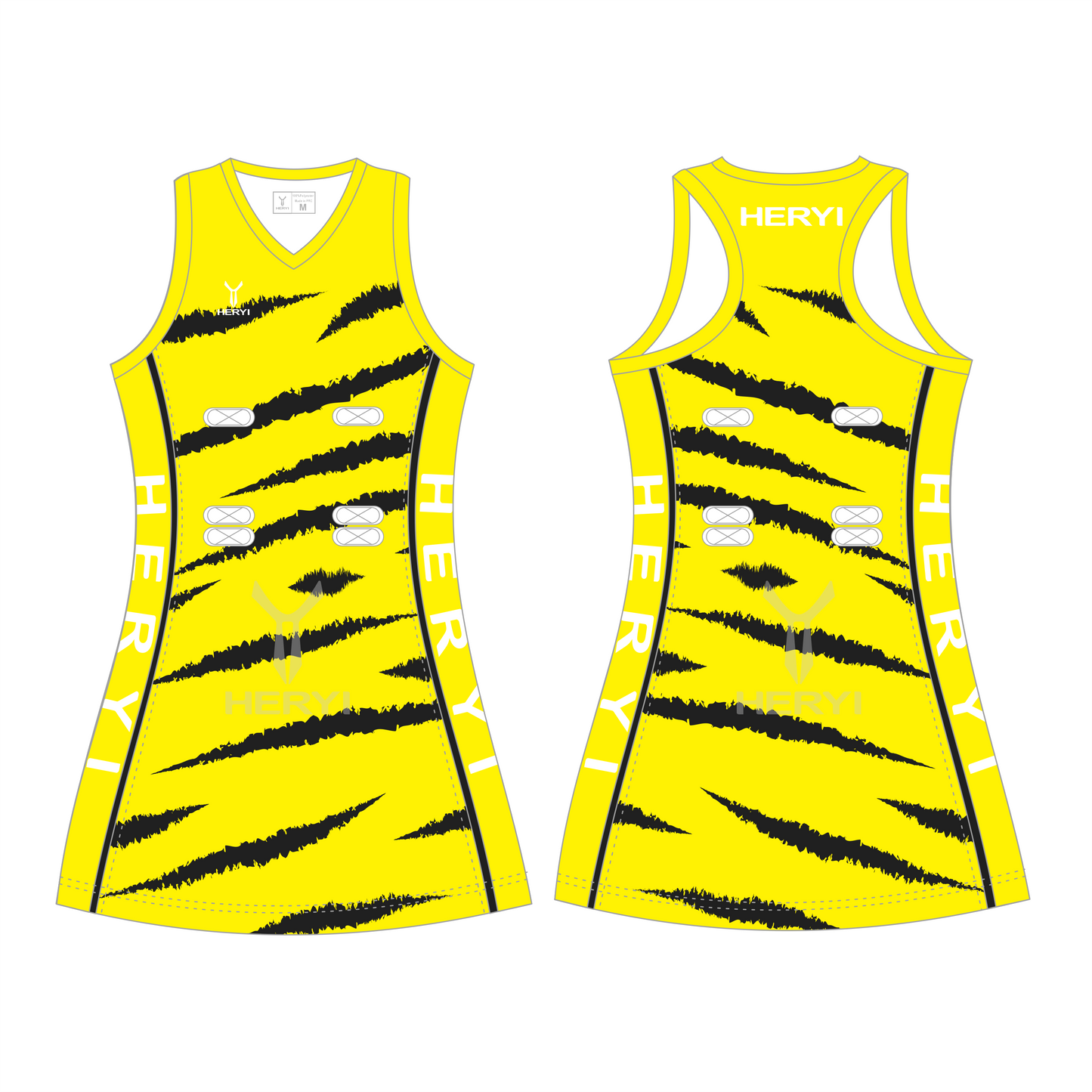 Customized flame design netball dress