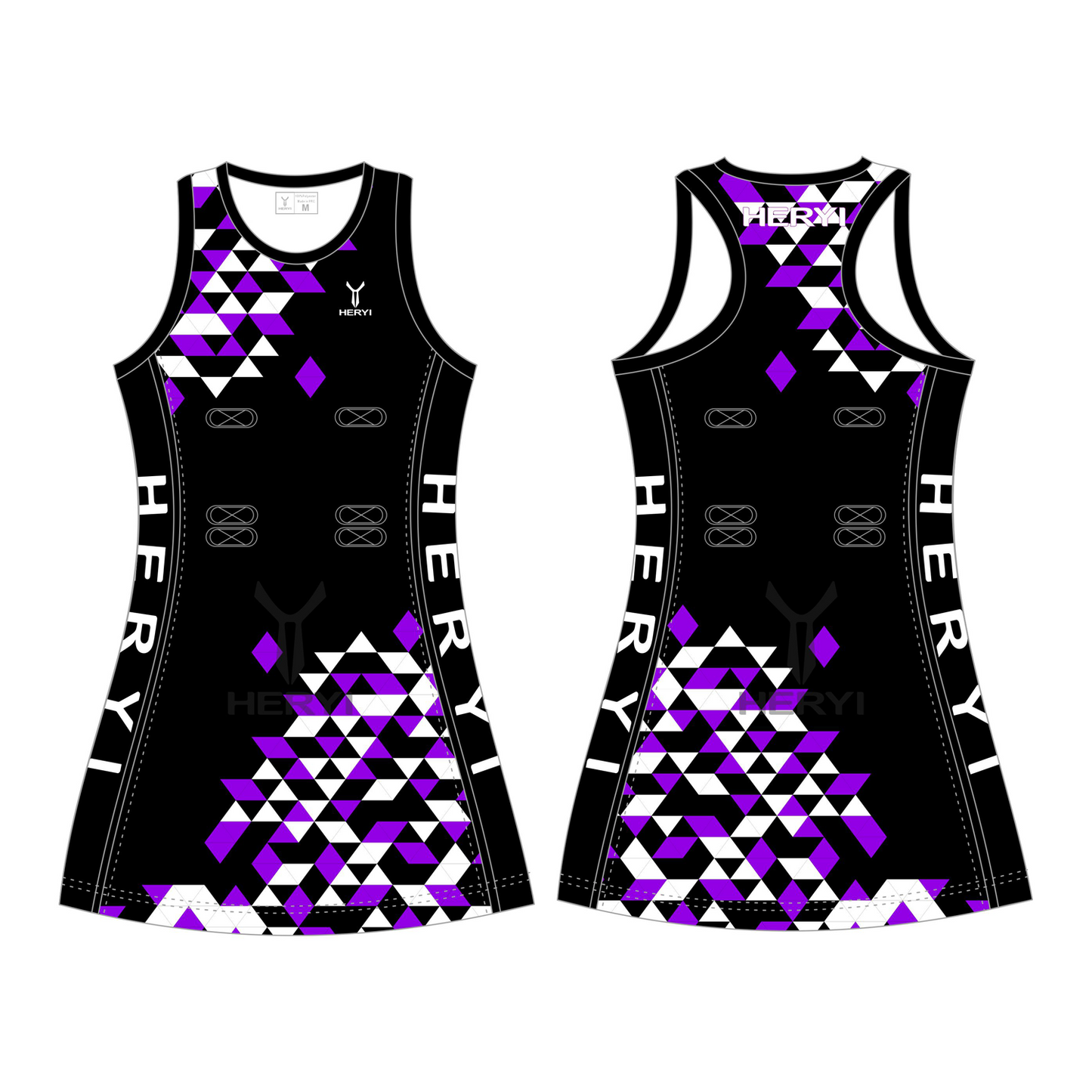 Custom pink red netball dress