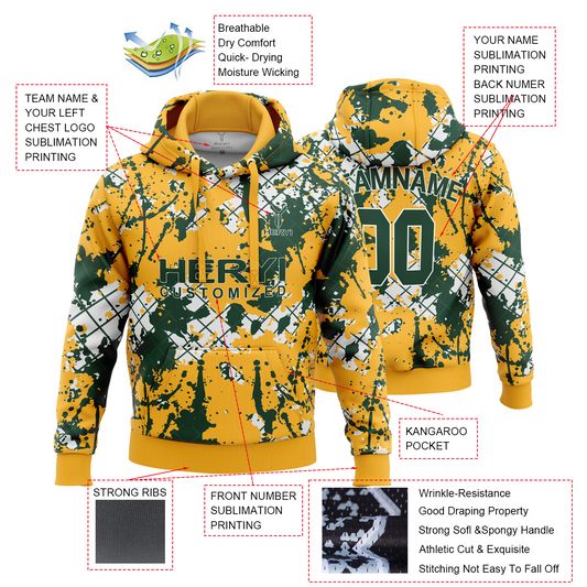 Custom Embroidery Embossed Fleece Hoodies & Sweatshirts H103-6