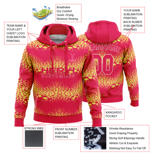 Custom Heavyweight 100% Cotton Black Blanket Sublimation Pullover Hoodies H103-8