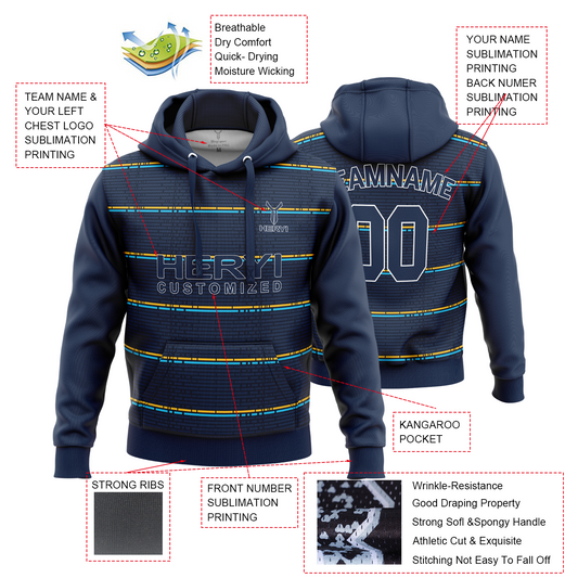 Custom Men's Hoodie Hockey Jersey Hoodie H103-20