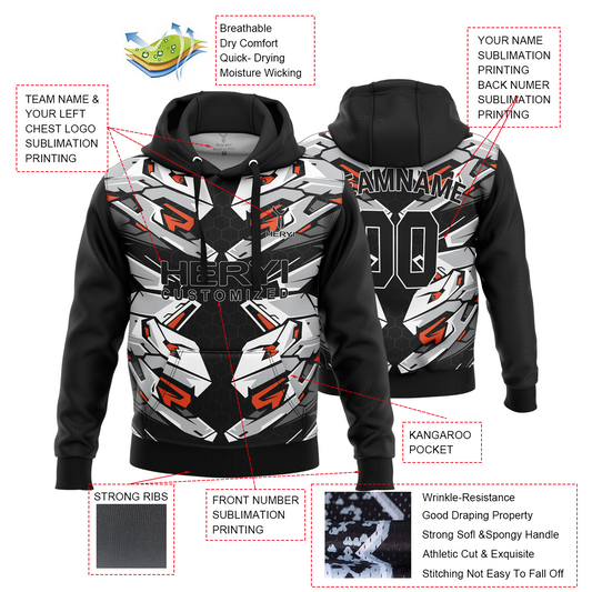 Custom logo Printing Sublimation Men Pullover Blue Hoodies and Sweatshirt H103-28