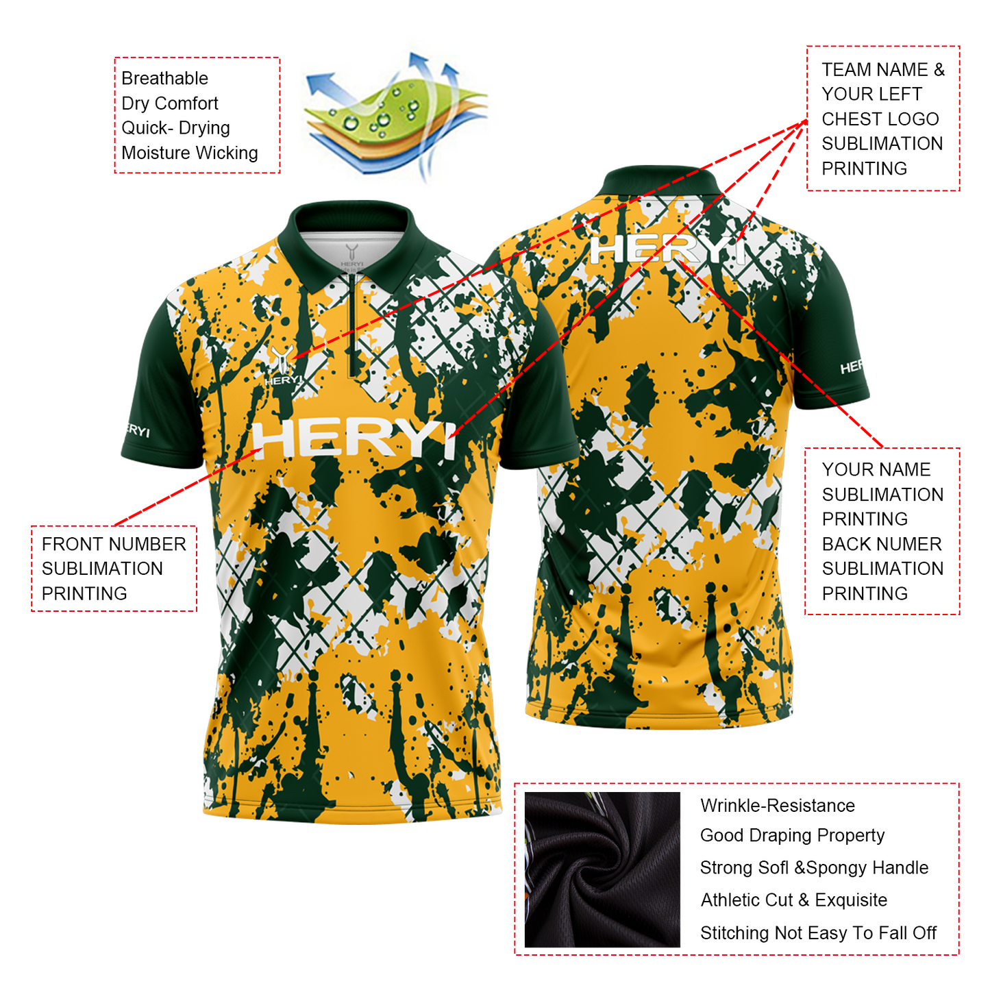 Customized Sublimation Dart Shirt