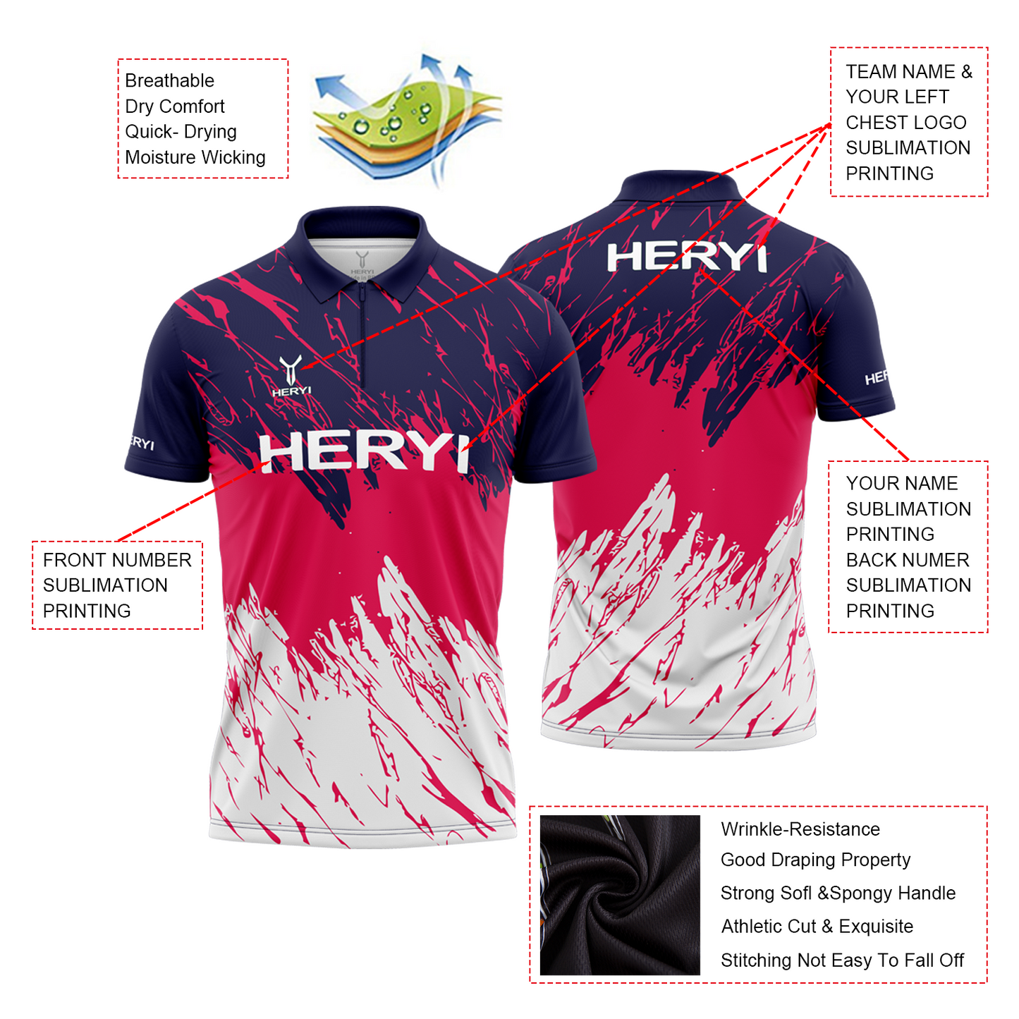 Custom Sublimation Dart Shirt