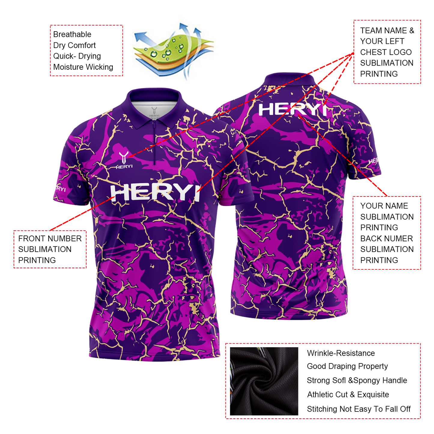 Custom Polyester Polo Shirt Staff Shirt Custom Dart Jersey Quick Dry Bowling Shirt