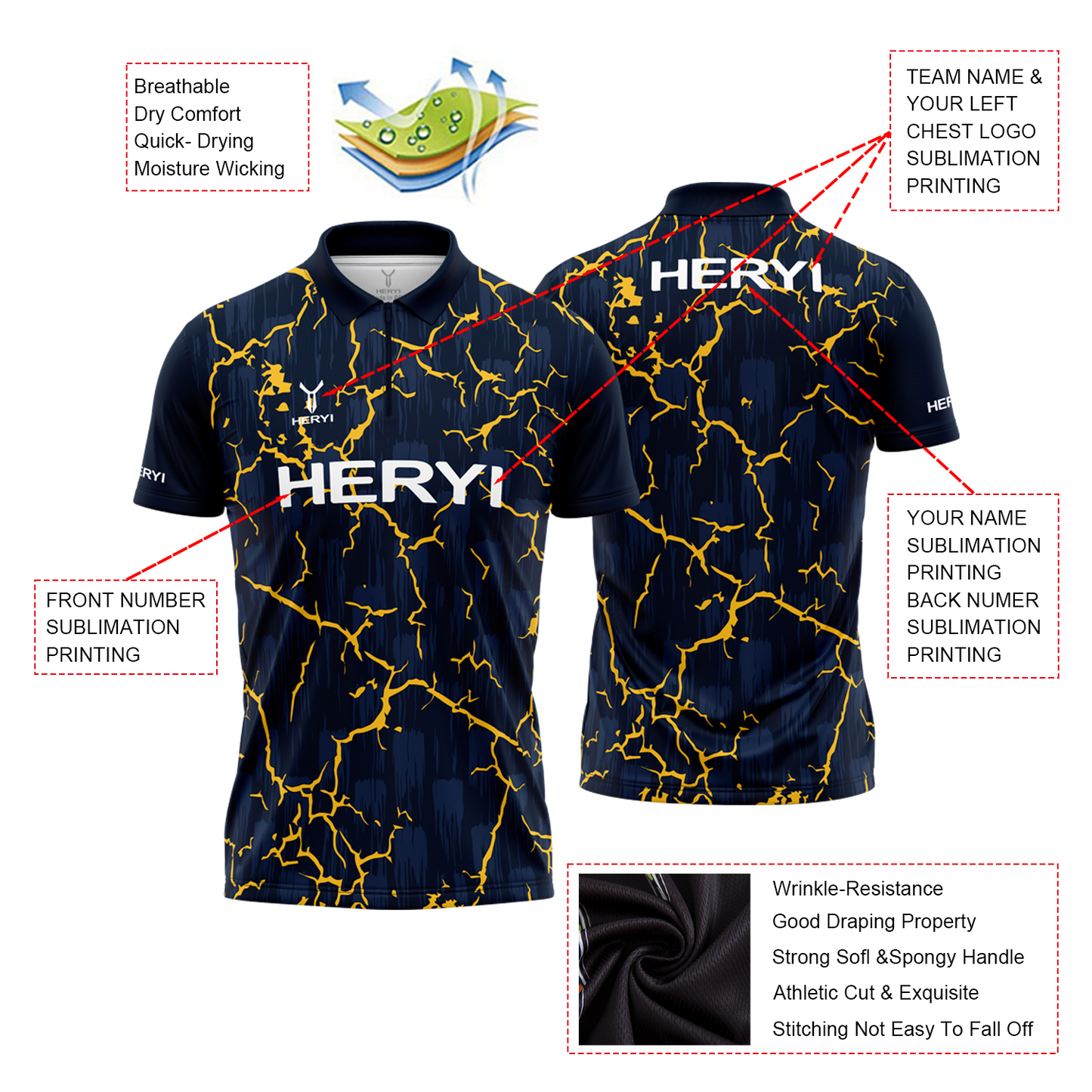 Custom Logo Man Sublimation Dart Shirts