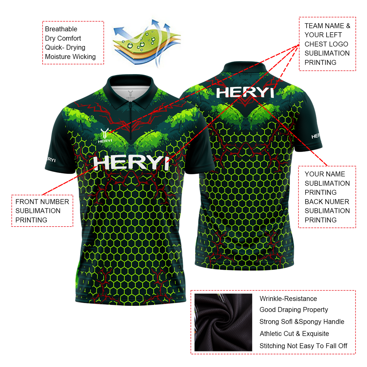 Custom Polynesian Polo Cricket Uniform & Golf Polo Shirt Set Team Sportswear Printing Dart Shirt