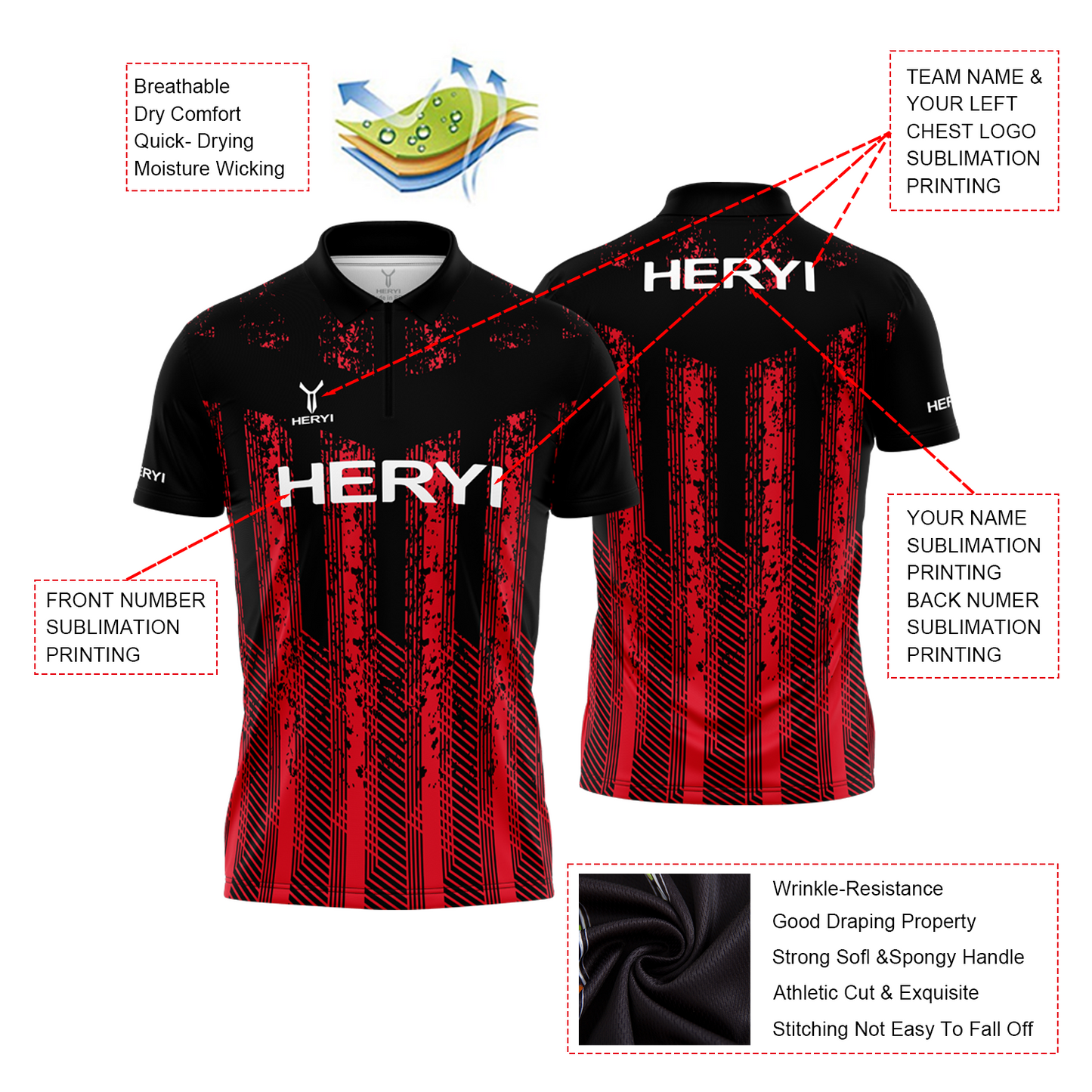 Custom zipper Polo Darts Jersey Darts Shirt