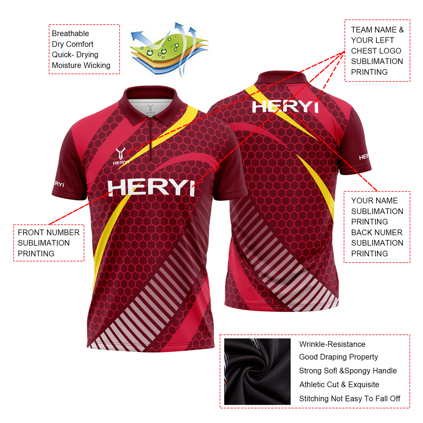 Customization Men's Golf Custom Dart Print Polo Shirt