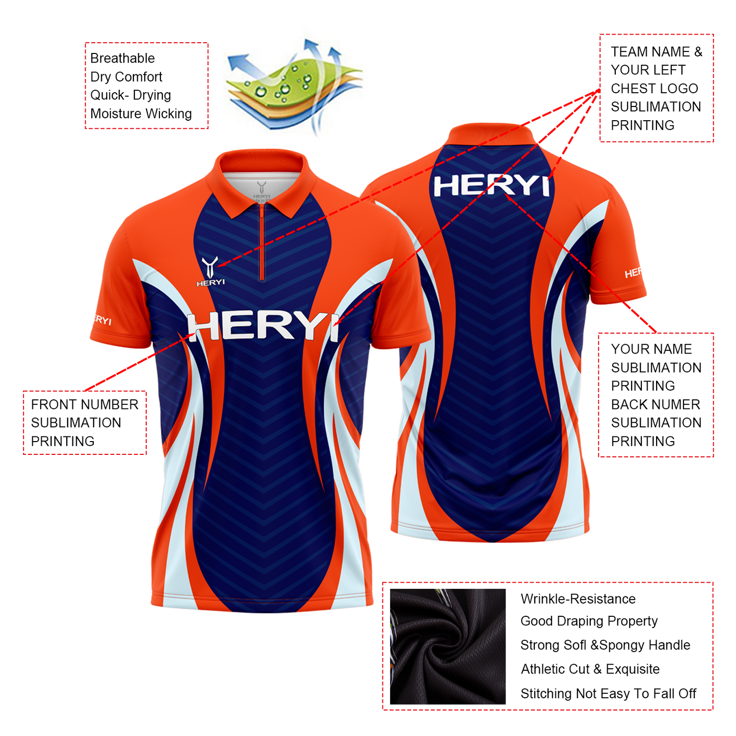 Custom Design Competition Uniform Polyester Quick Dry Sublimation Polo t Shirt Man Dart Shirts