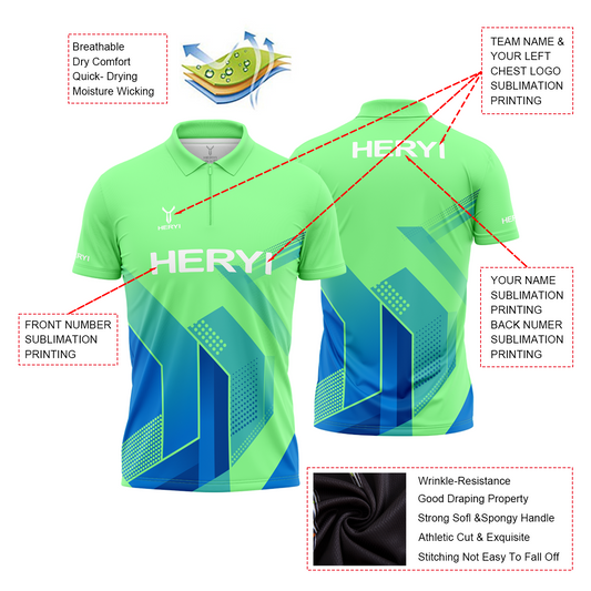 Custom Made High Quality for Polo Shirt 100% Polyester Jersey Your Own Design with Logo Print