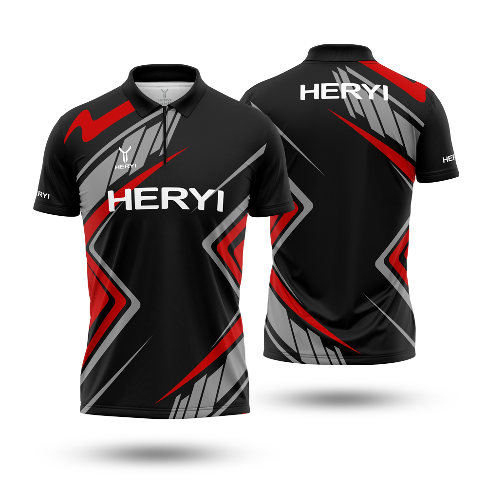 Custom Dart Shirt Sublimation Darts Polo Shirts With Zipper