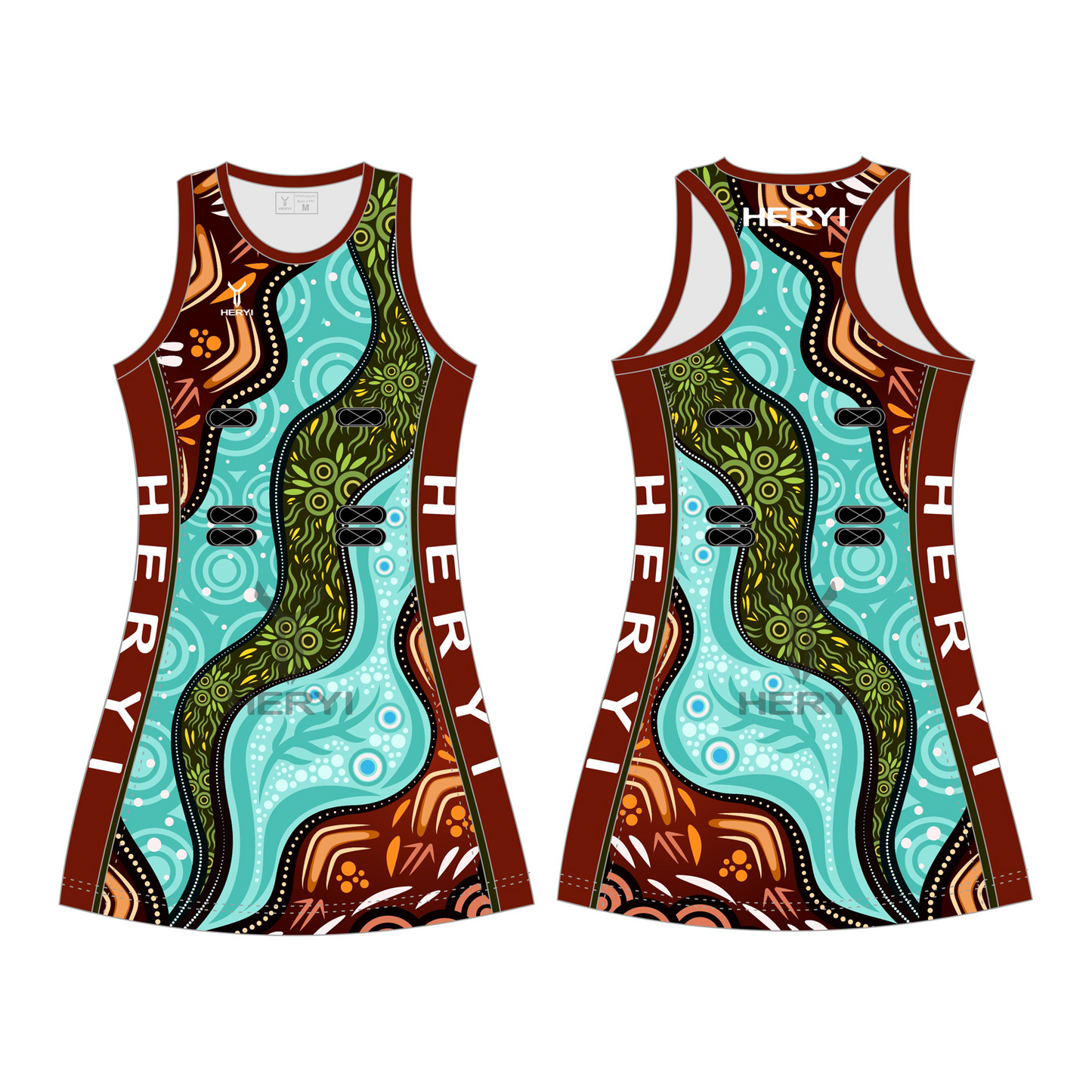 Customized aborignal australians netball dress