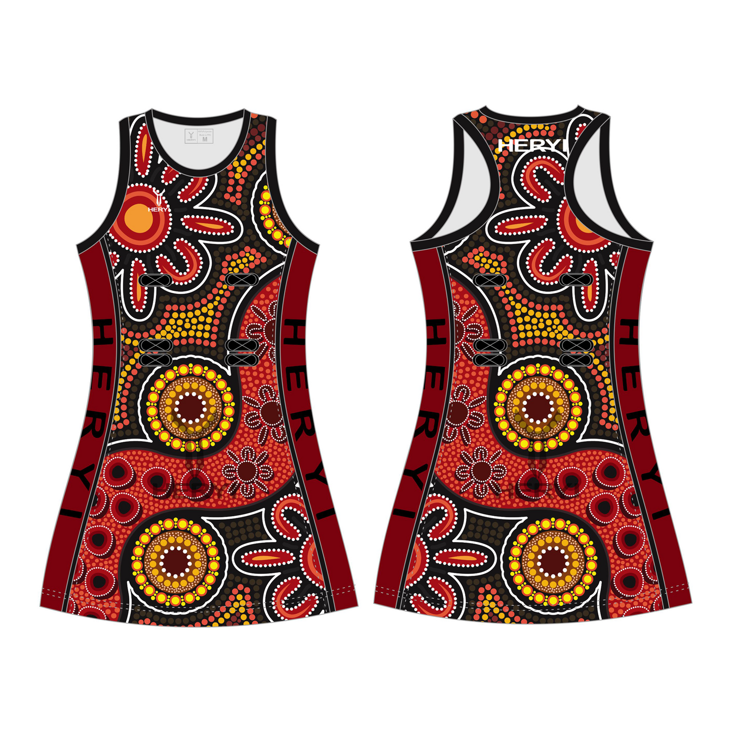 Custom Sublimation Aboriginal Australians Netball Dress
