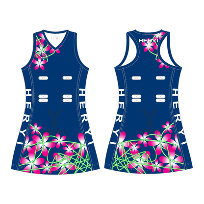 Customized flame design netball dress