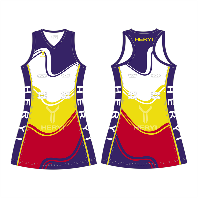 Custom netball dress V-neck