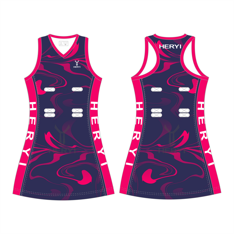 Customized wholesale V-neck netball uniforms