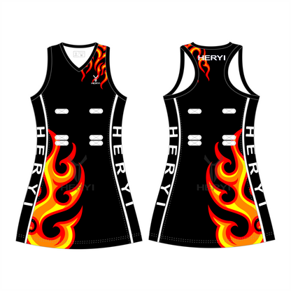 Custom Netball Uniforms v-neck