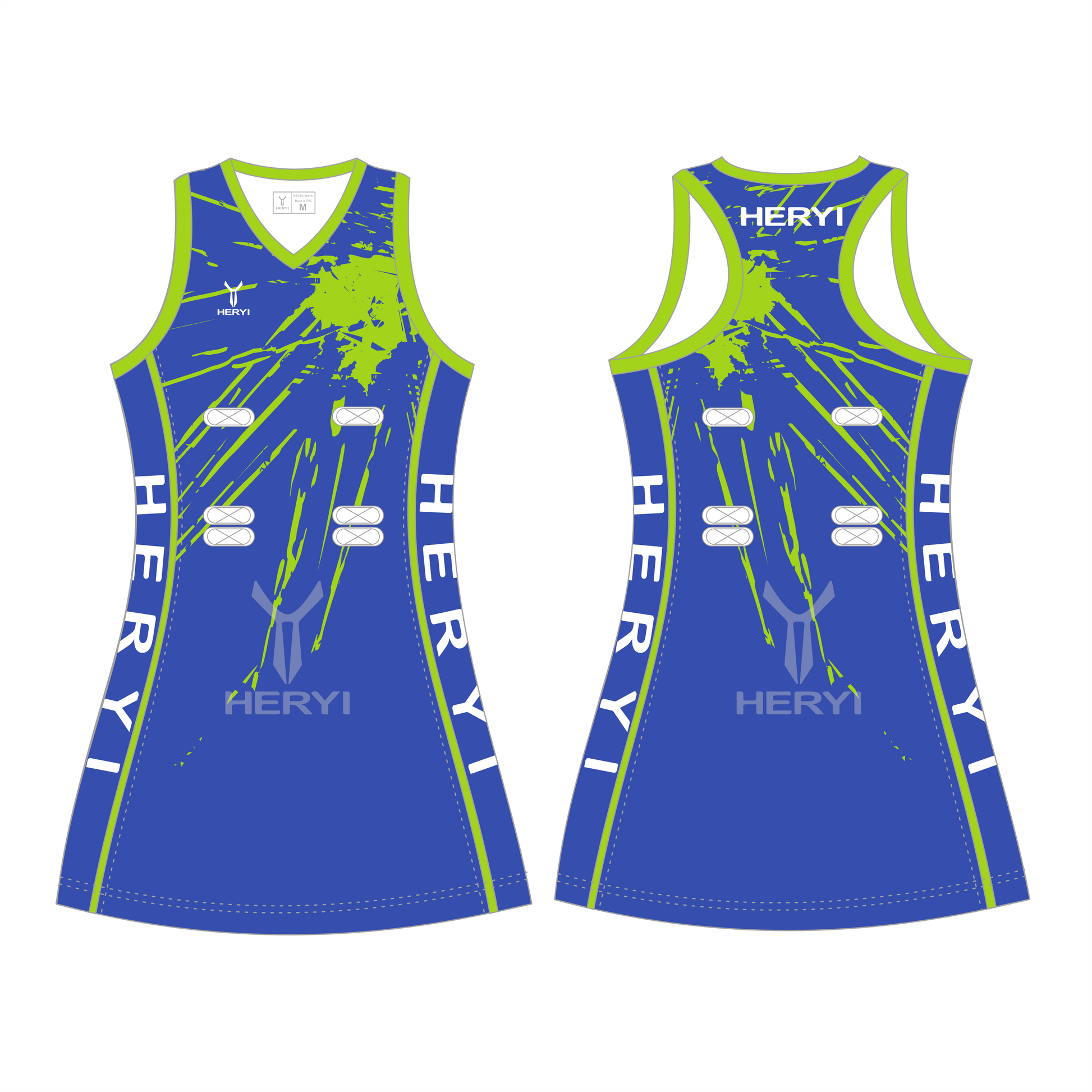 Custom new V-neck netball dresses Heryi Sportswear Custom new V-neck netball dresses Heryi Sportswear