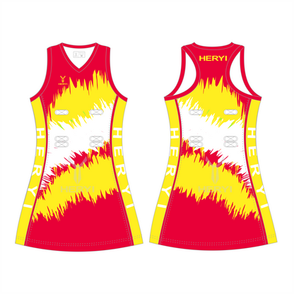 Customized flame design netball dress