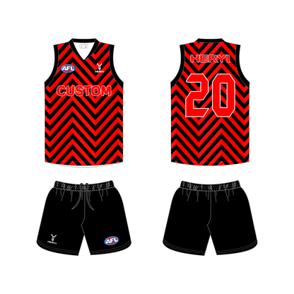 Custom 100% Polyester Sublimated Australian Football Jersey AFL Rugby Football Singlet