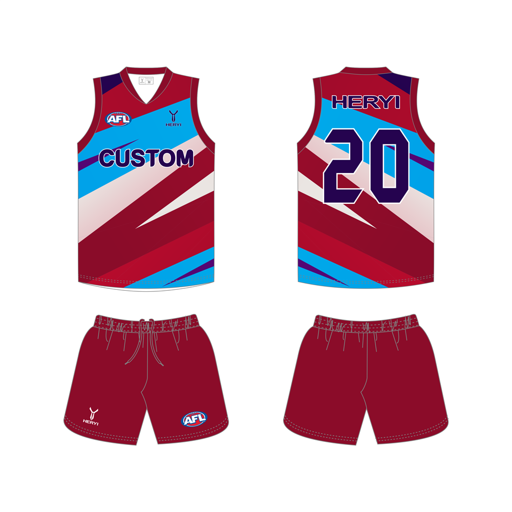 Custom 100% Polyester Sublimated Australian Football Jersey AFL Rugby Football Singlet