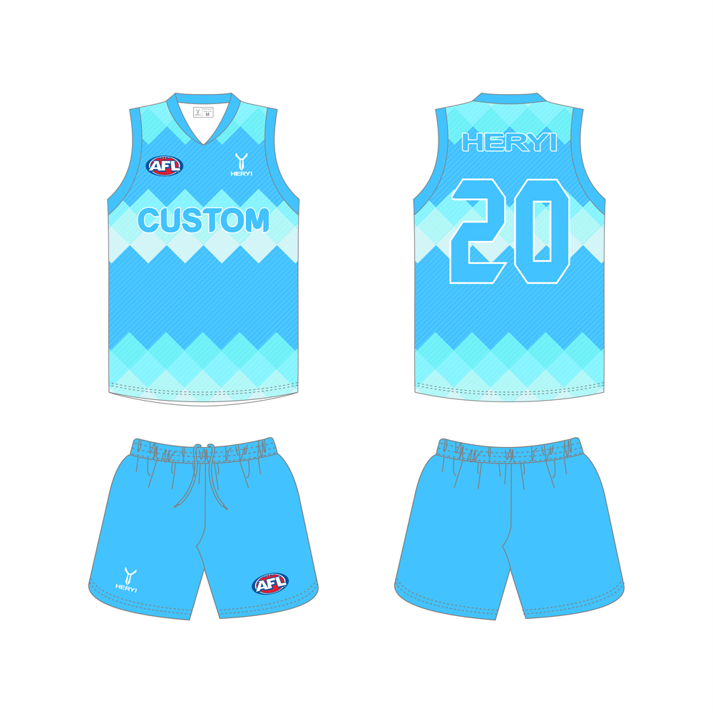 Custom 100% Polyester Sublimated Australian Football Jersey AFL Rugby Football Singlet
