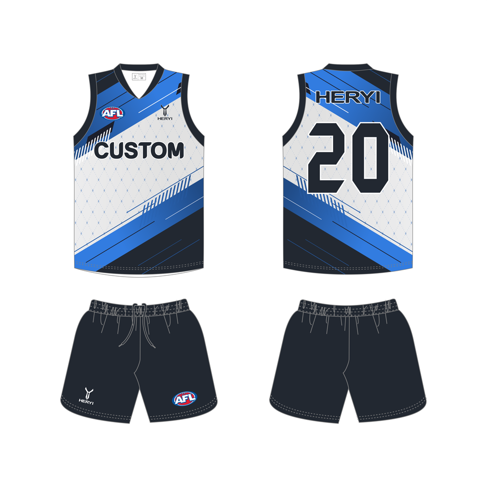Custom 100% Polyester Sublimated Australian Football Jersey AFL Rugby Football Singlet