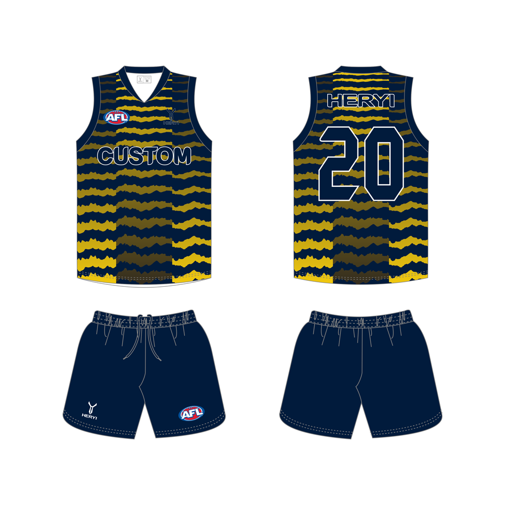 Custom 100% Polyester Sublimated Australian Football Jersey AFL Rugby Football Singlet
