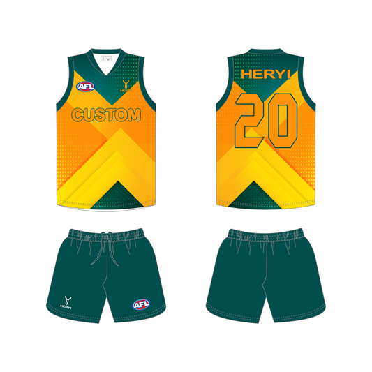 Full Sublimation Custom Australian Football AFL Uniform Footy Jersey