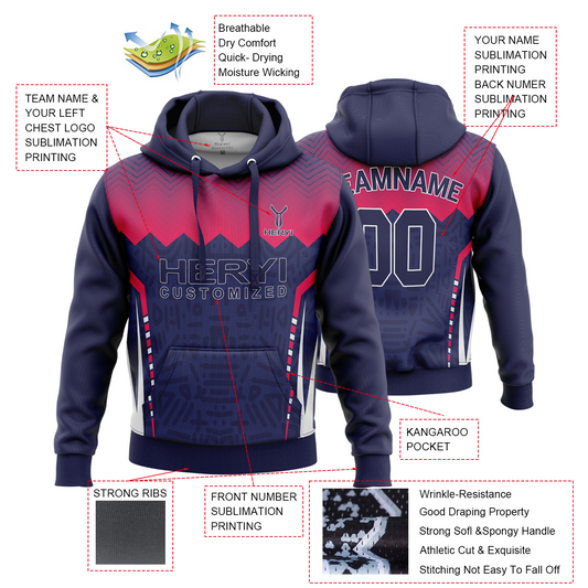 Custom Sublimation Print Bear & Bulldogs Club Hoodie H103-4