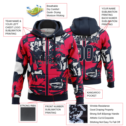 Custom Subliation Plus Size Mens Hoodies H103-5