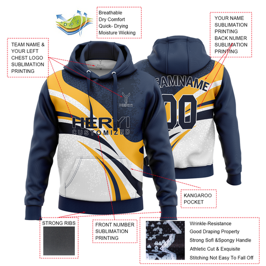 Custom Women's Sublimation Digital Full Printing Hoodies H103-11