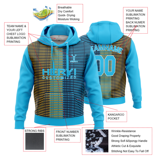 Custom Sublimated Hooded Sweatshirt H103-14
