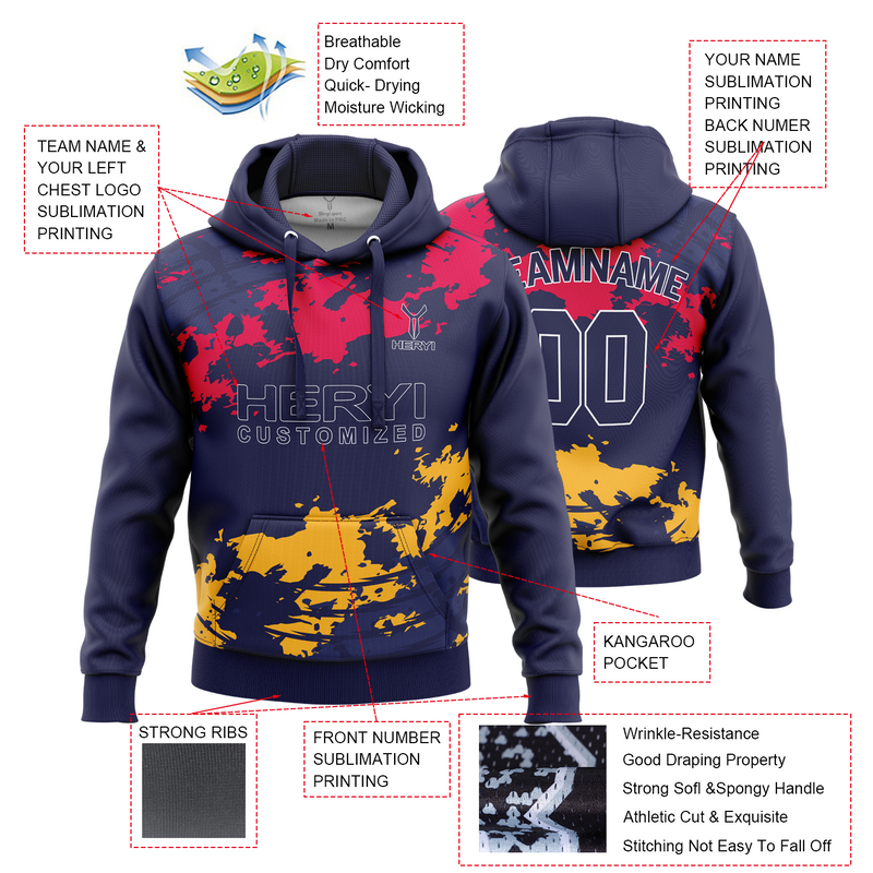 Custom Design Sublimation  Hoodies Sweatshirts H103-16