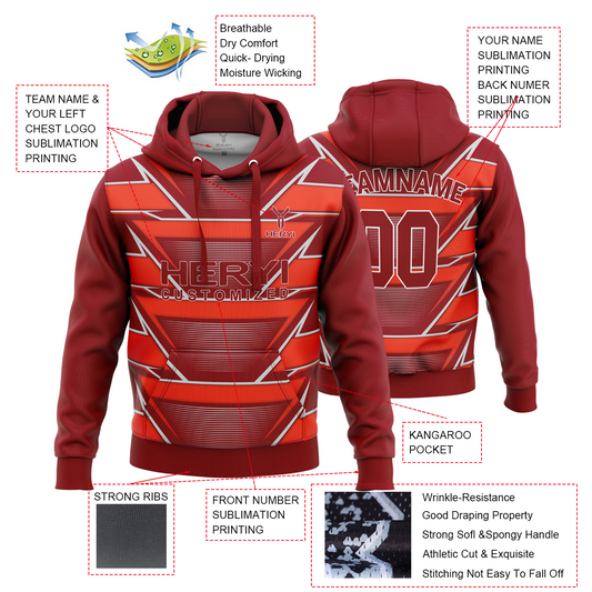 Custom Sports Wear Sublimation Hoodies  H103-22