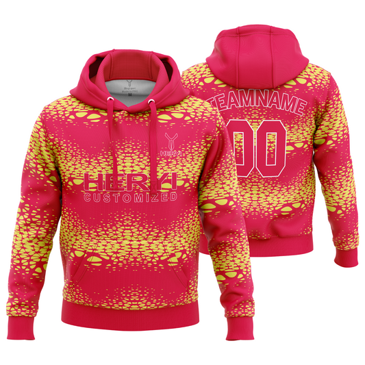 Custom Heavyweight 100% Cotton Black Blanket Sublimation Pullover Hoodies H103-8