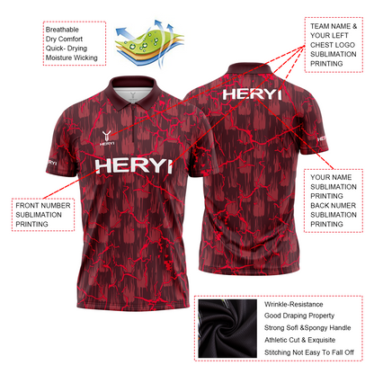 Custom Personalized Red  Darts Polo Shirt