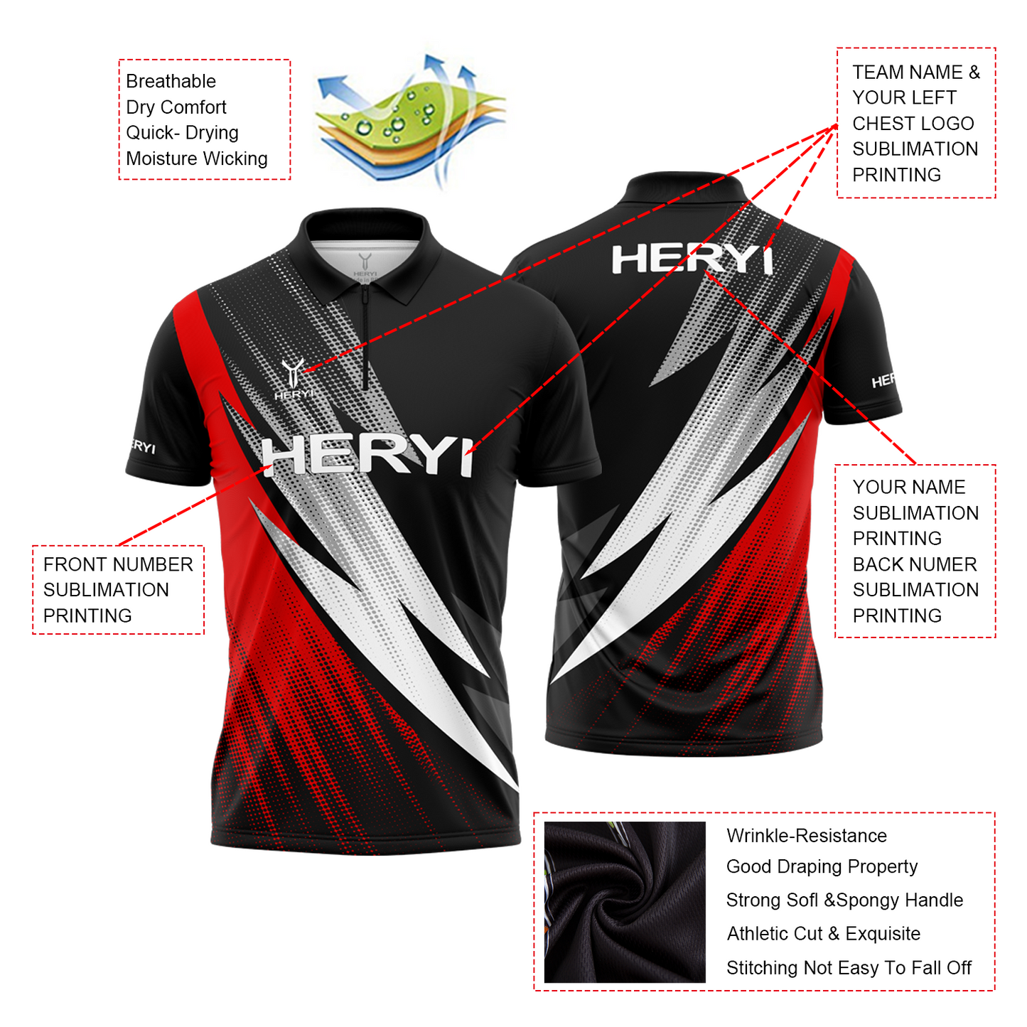 Custom Sublimation Prints Darts Shirts With Pocket Bull Pattern Dart Shirts With Zipper