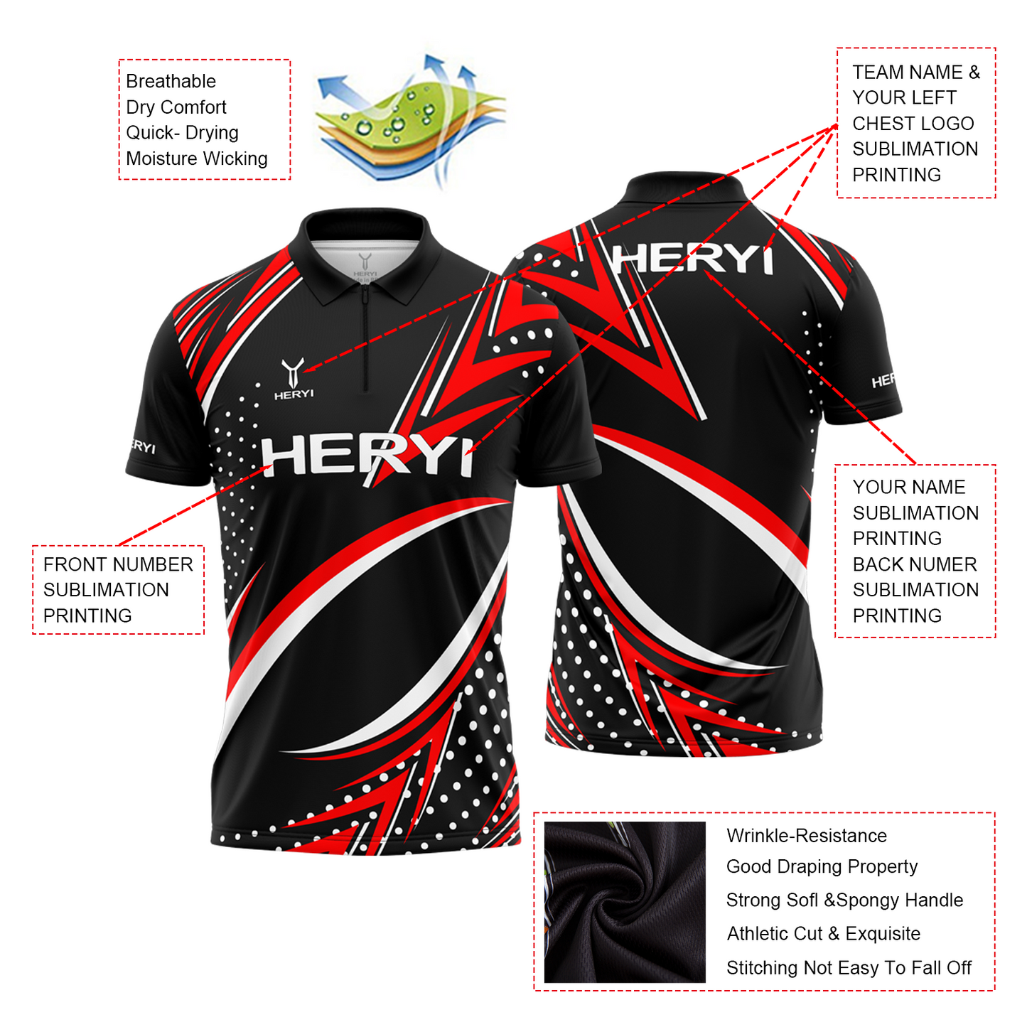 High Quality Custom Men's Sports Polo Shirts
