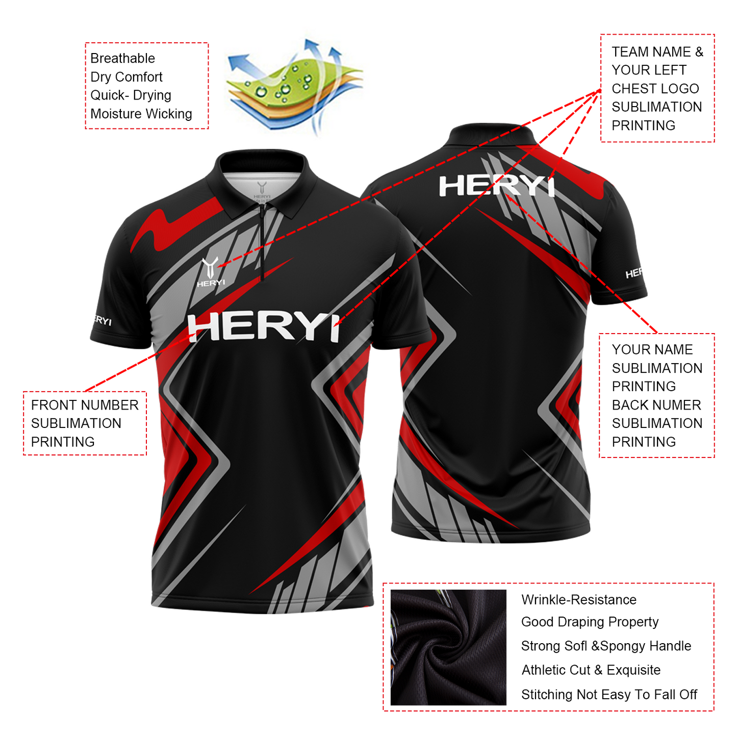 Custom High Quality Breathable Men Polo Shirt