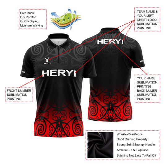 Custom Design Sublimation Print Polyester Short Sleeve Long Sleeve Australia Polo Shirt