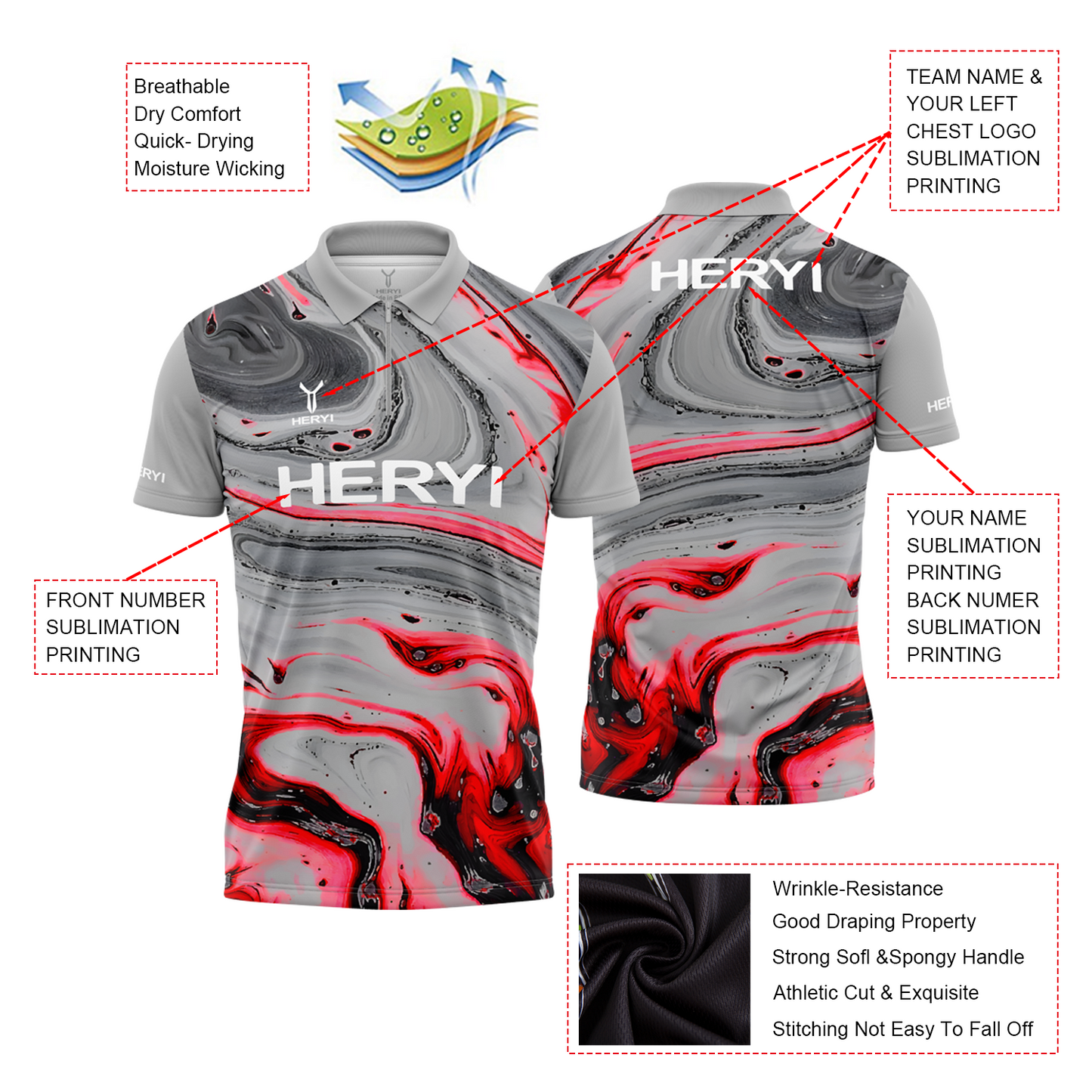 Custom Summer Men'S Polo Shirt Digital 3d Printed