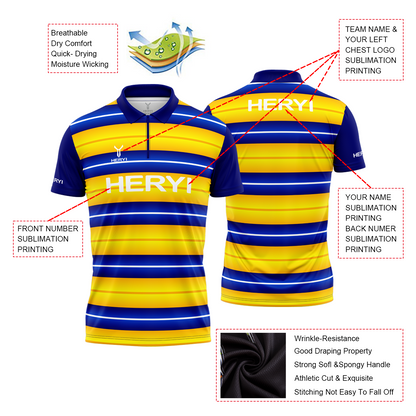 Customize High Quality Print Quick Dry Fabric Breathable Short Sleeve Outdoor Sports Golf Men's Polo Shirts