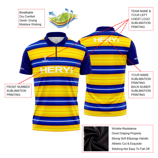 Customize High Quality Print Quick Dry Fabric Breathable Short Sleeve Outdoor Sports Golf Men's Polo Shirts